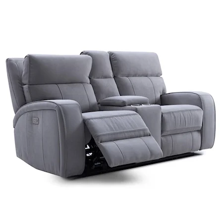 Power Reclining Loveseat with Power Headrests Cupholders and USB Ports